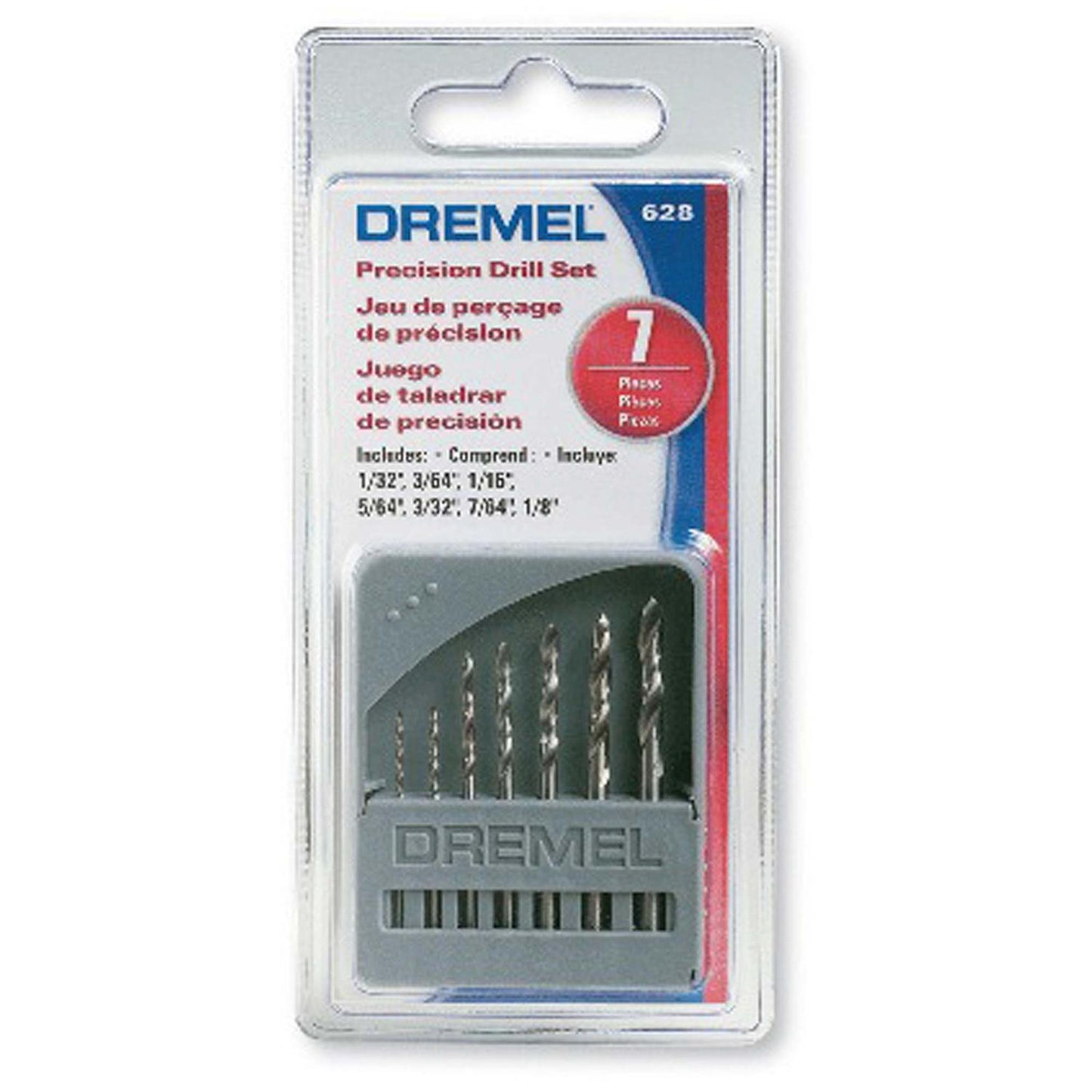Set de Brocas HSS 0,8 - 3,2mm 7 Pzas (628) - Dremel - Herram.cl