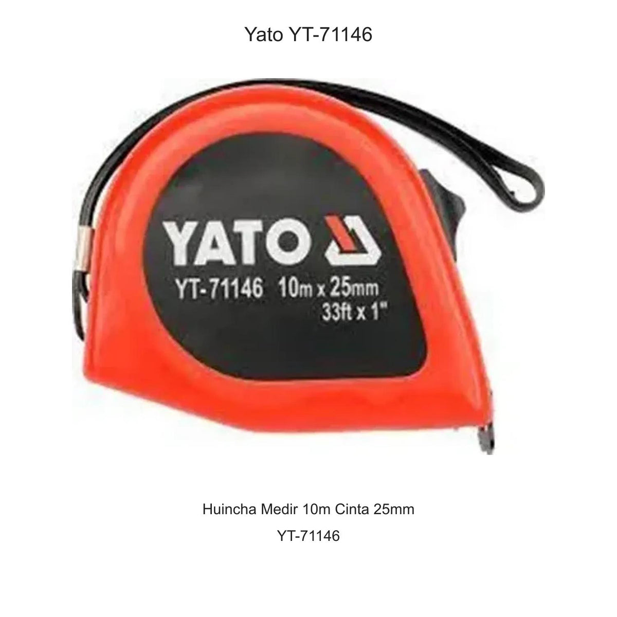 Huincha Medir 10m Cinta 25mm Yato YT-71146 - Herram.cl