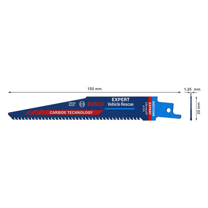 Hoja de sierra sable EXPERT Vehicle Rescue 150x20mm - Bosch - Herram.cl