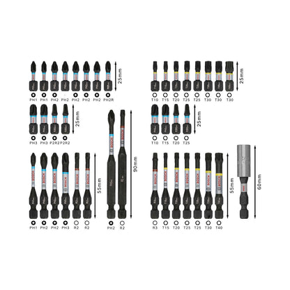 Kit De Puntas PRO Impact Pick+Click 44 Pzas - Bosch - Herram.cl