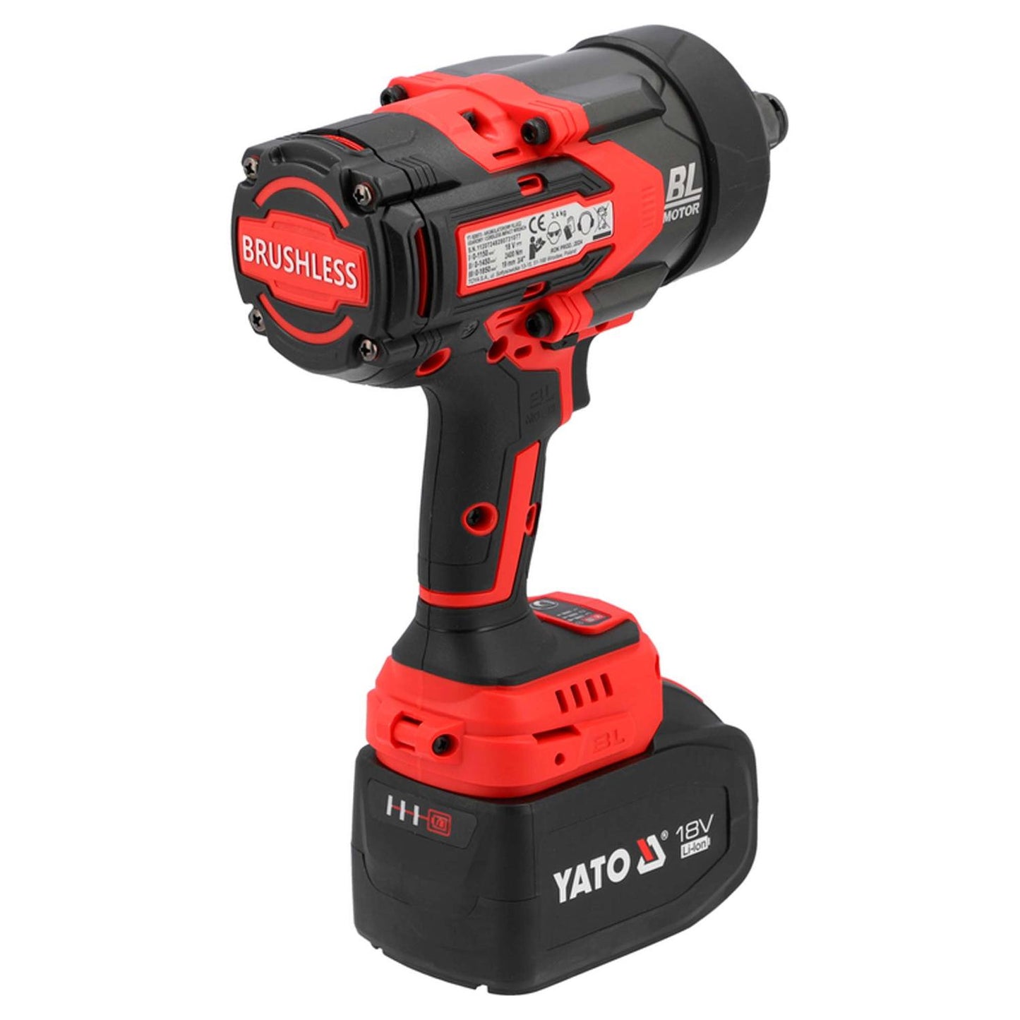 Llave De Impacto Inalámbrica 18V / 3/4'' / 2400 Nm - Yato - Herram.cl
