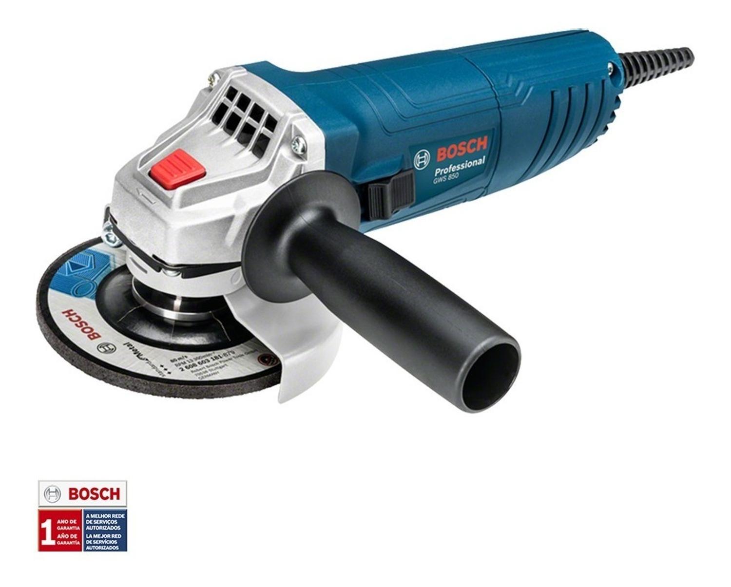Esmeril Bosch Profesional 4 1/2 GWs 850 + 3 Discos 850W - Herram.cl