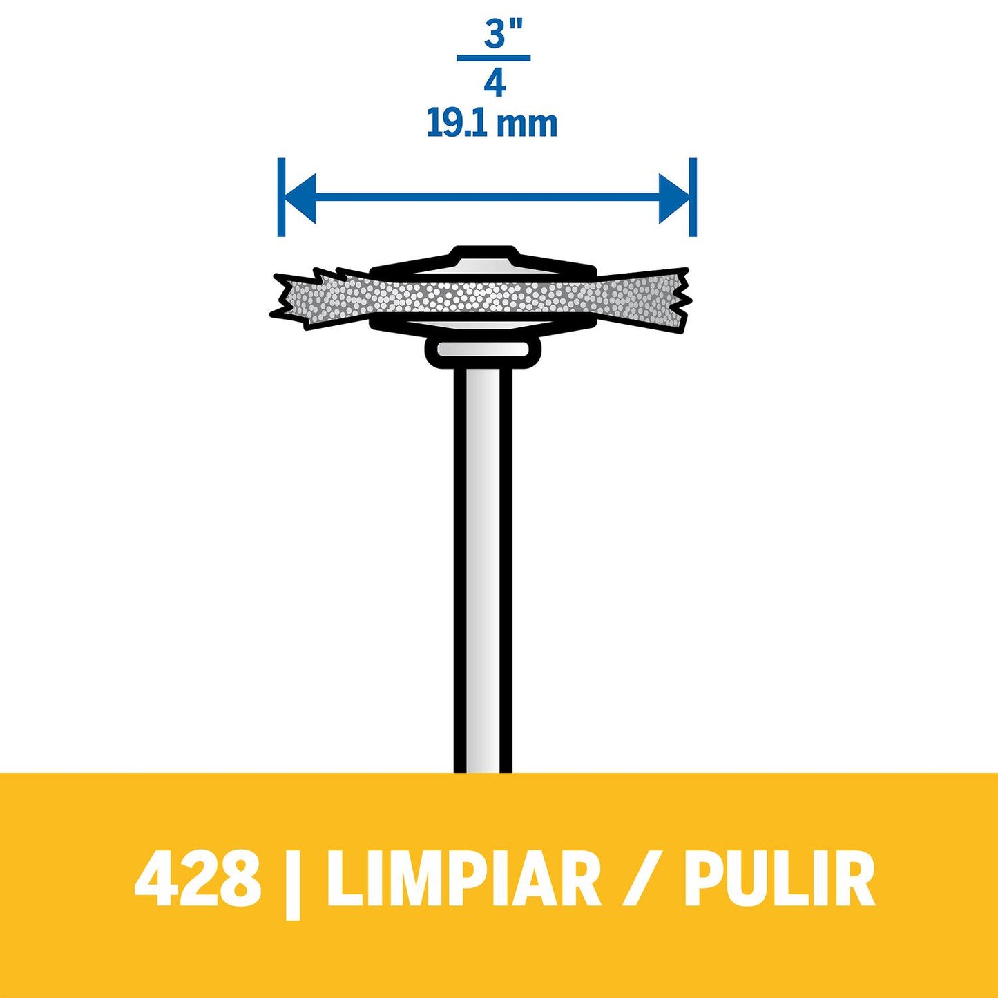 Cepillo de Acero al Carbono 19,1mm (428) 2 Pzas - Dremel - Herram.cl
