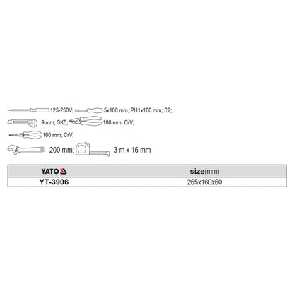 Juego Herramientas Yato YT-3906 8 Piezas Con Estuche - Herram.cl
