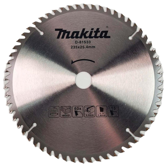 Disco de Sierra Circular 9 - 1/4''x1'' 60 D Madera - Makita - Herram.cl