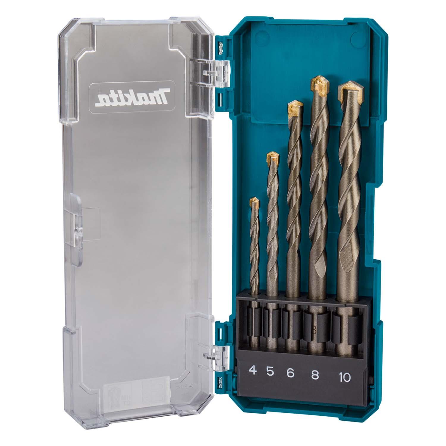 Juego de Brocas Para Concreto (4 - 10mm) 5 Pzas - Makita - Herram.cl