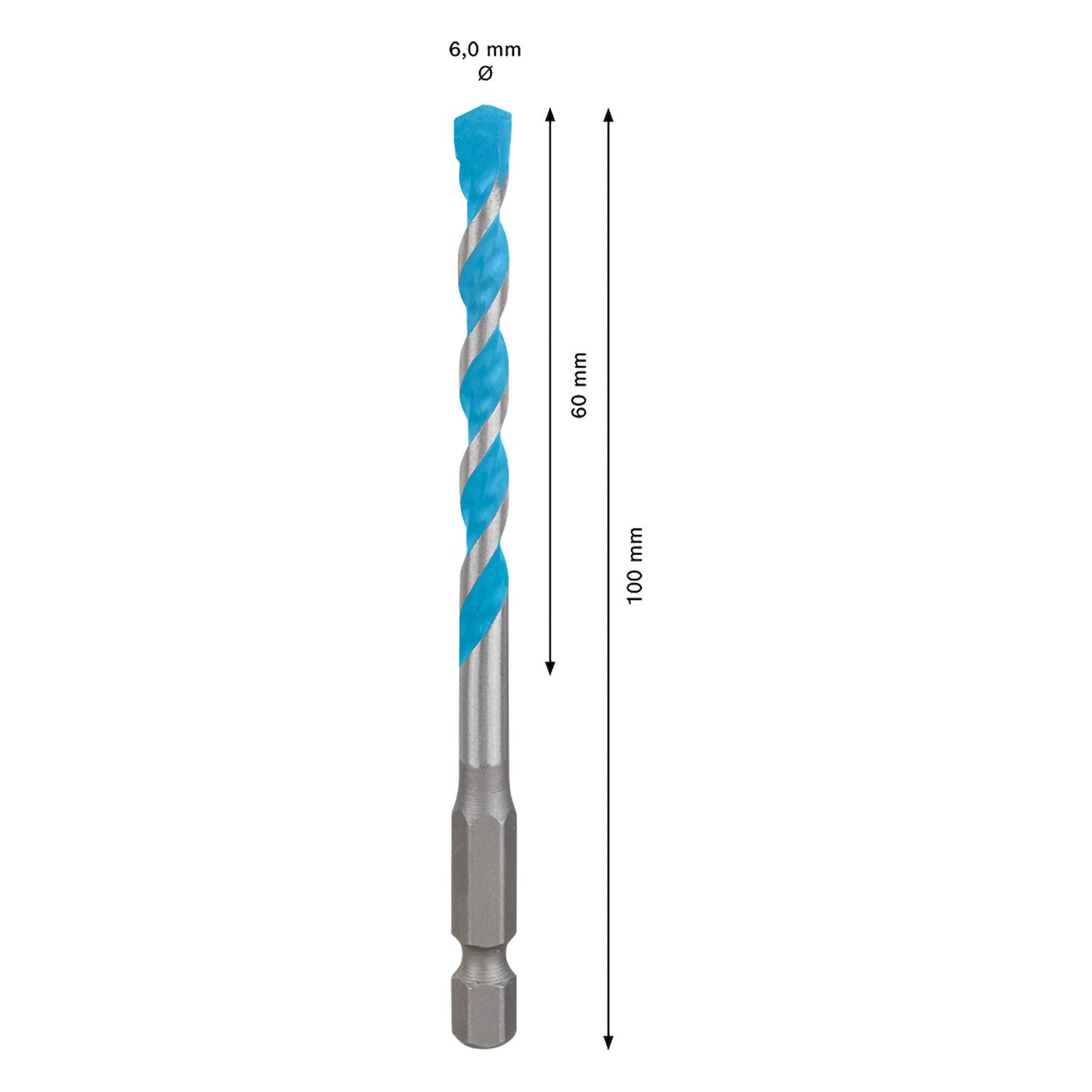 Broca Expert Hex - 9 Multiconstruction 6 X 60 X 100mm - Bosch - Herram.cl