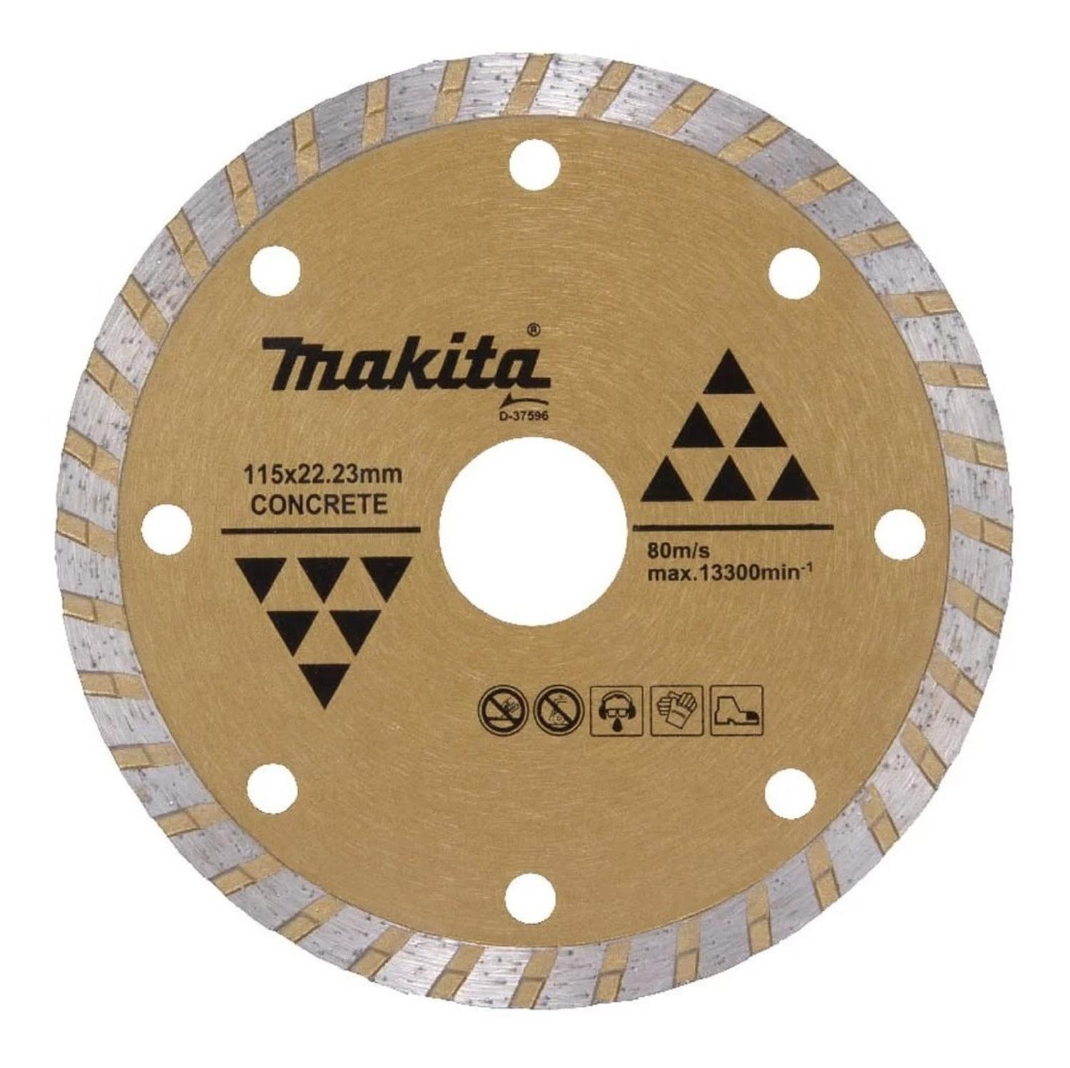 Disco Diamantado Turbo 115mm (4 1/2'') Concreto - Makita - Herram.cl
