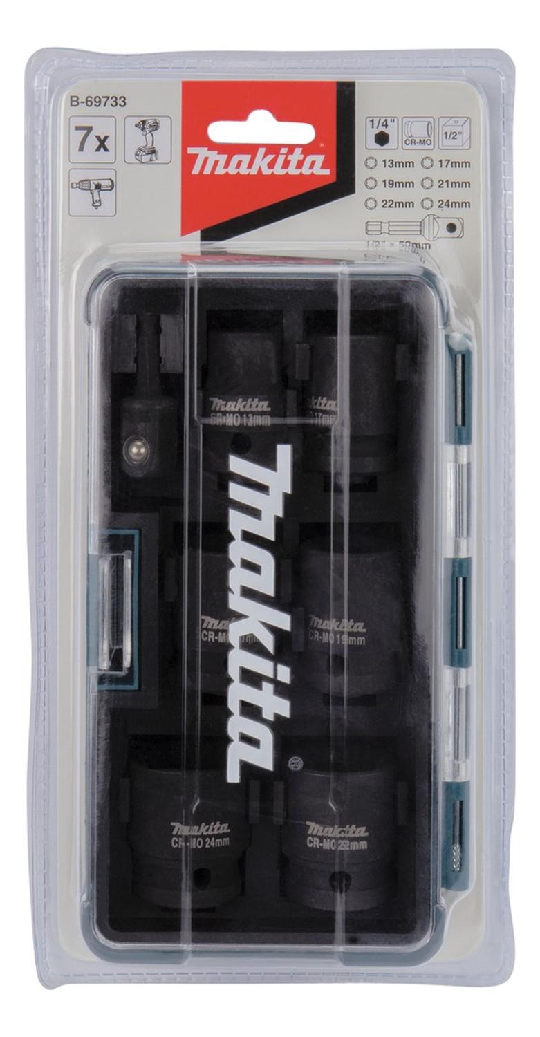 Juego De Dados De Impacto 1/2, 7 Piezas Makita B - 69733 - Herram.cl