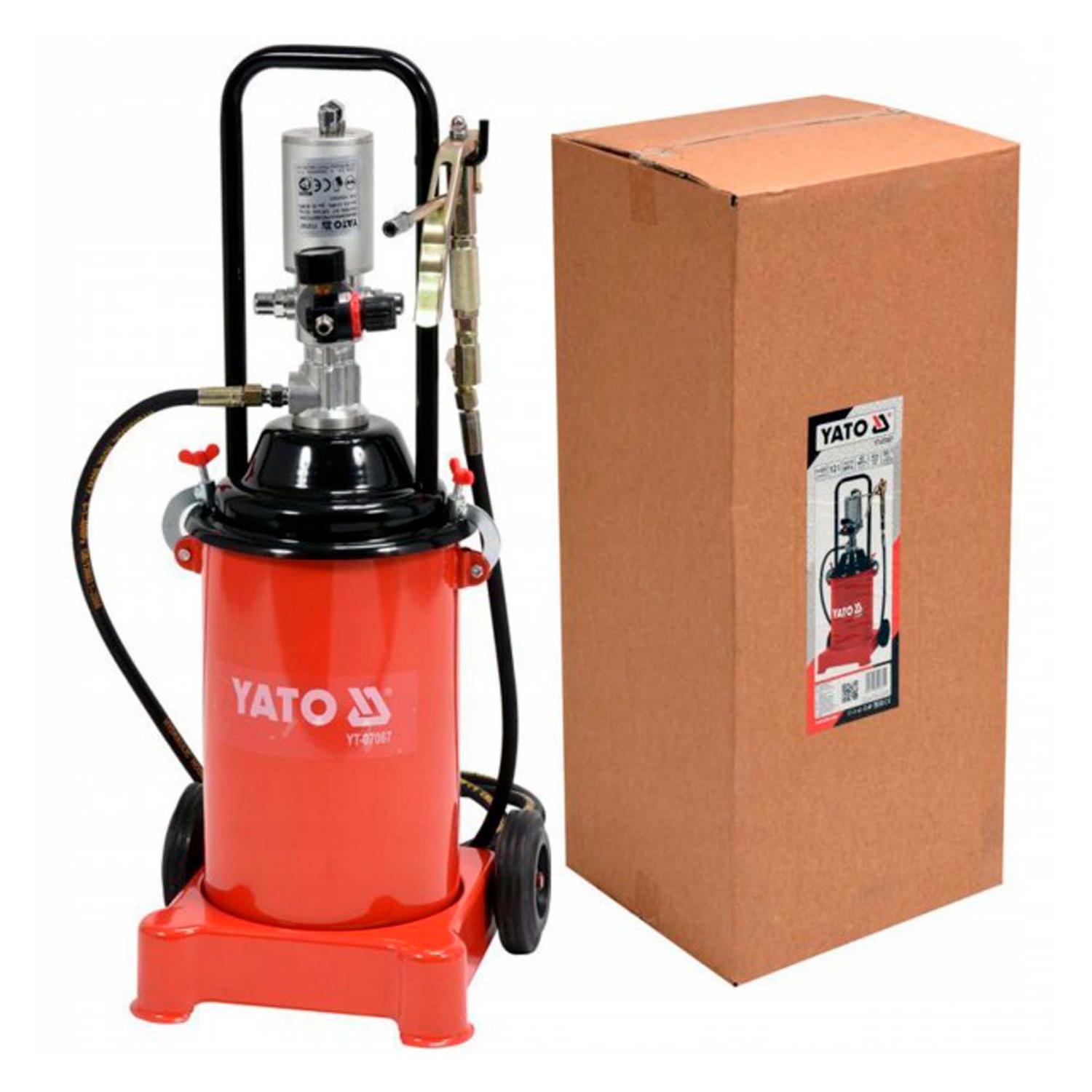 Engrasadora neumática 12 L / 0,85 L/min - Yato - Herram.cl