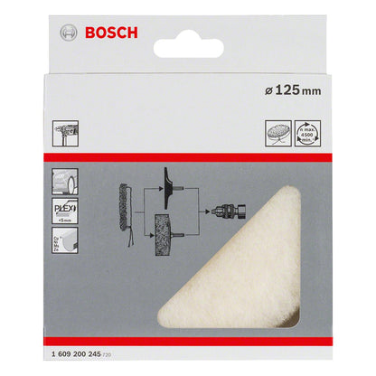 Bonete de lana para taladro pulido 125mm - Bosch - Herram.cl