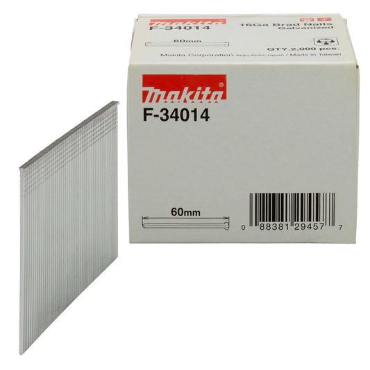 Clavos Puntas F60 Calibre 16 / 2.000 Pzas - Makita - Herram.cl