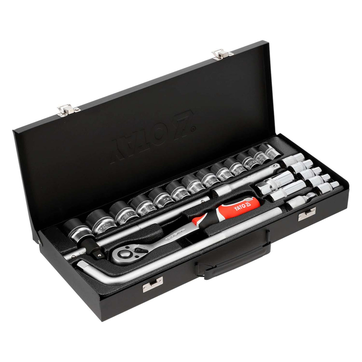 Juego de Dados 1/2" con chicharra 25 Pzas - Yato - Herram.cl