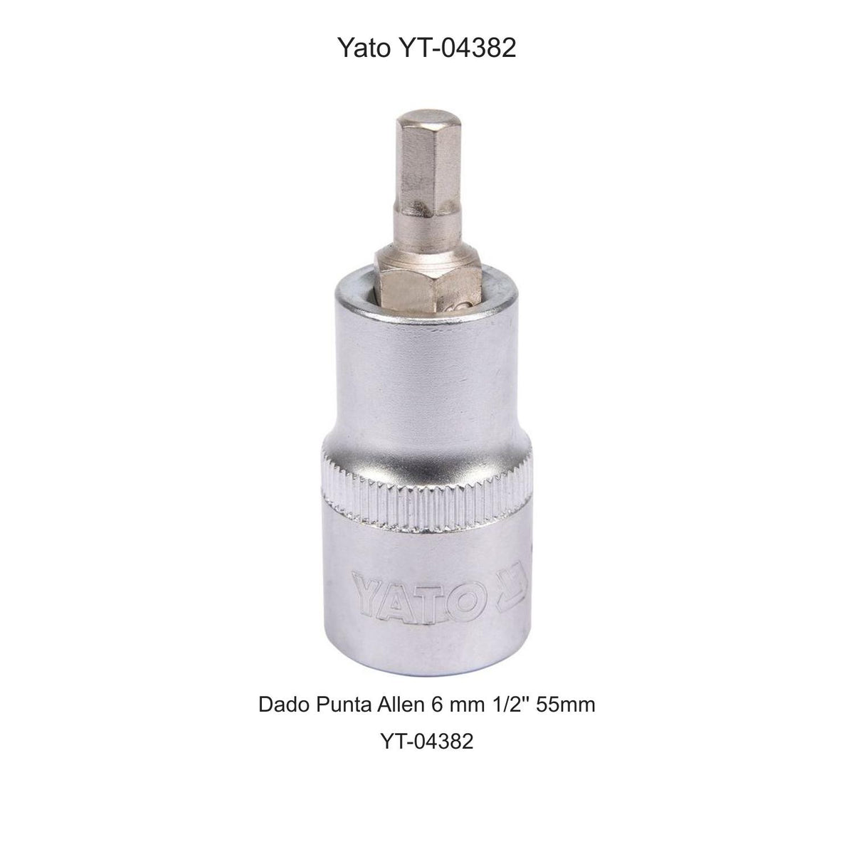 Dado Punta Allen 6 mm 1/2'' 55mm Yato YT-04382 - Herram.cl