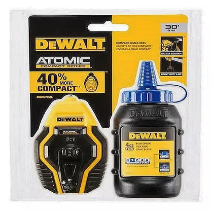 Set Tizador ATOMIC 9,1m/30’ + Tiza - DeWALT - Herram.cl