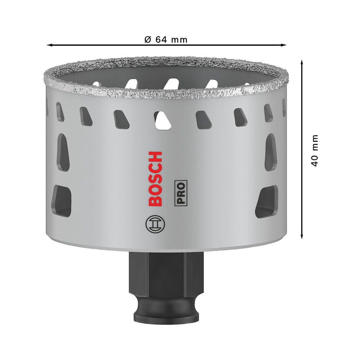 Copa Diamantada PRO Tile Power Change 64mm (2-1/2'') - Bosch - Herram.cl