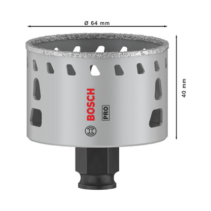 Copa Diamantada PRO Tile Power Change 64mm (2-1/2'') - Bosch - Herram.cl