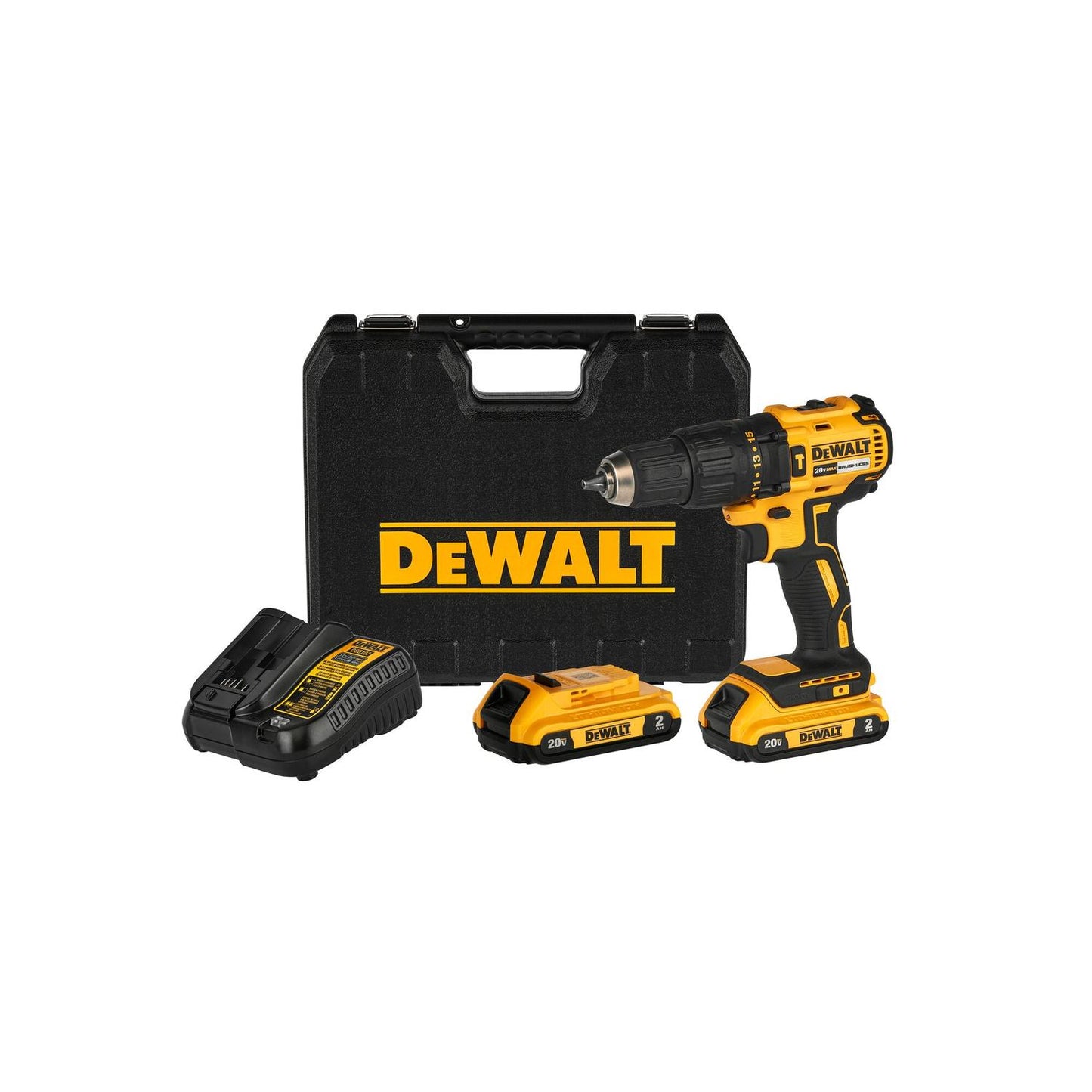 Kit Taladro Percutor 20 V Max. 13mm 2 Bat. 2Ah - DeWALT - Herram.cl