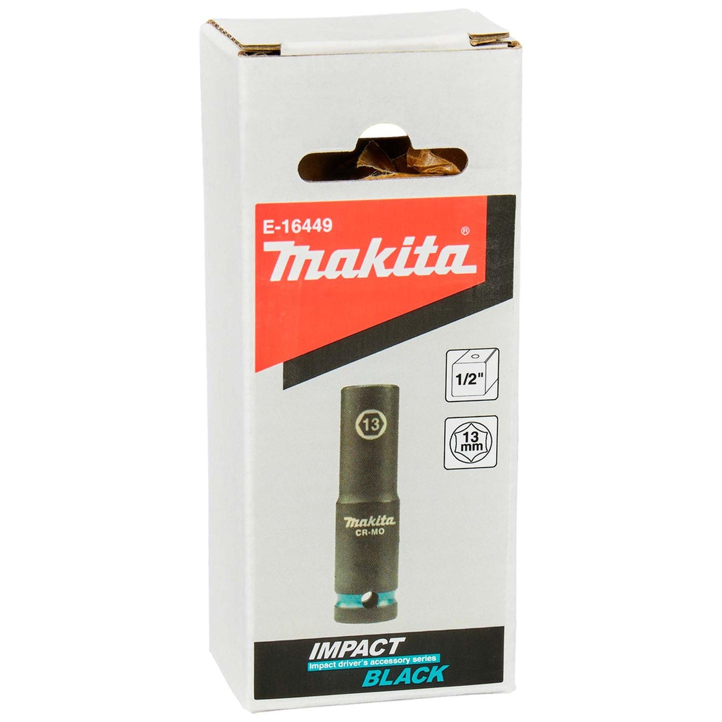 Dado De Impacto Largo 1/2''13mm Impact Black - Makita - Herram.cl
