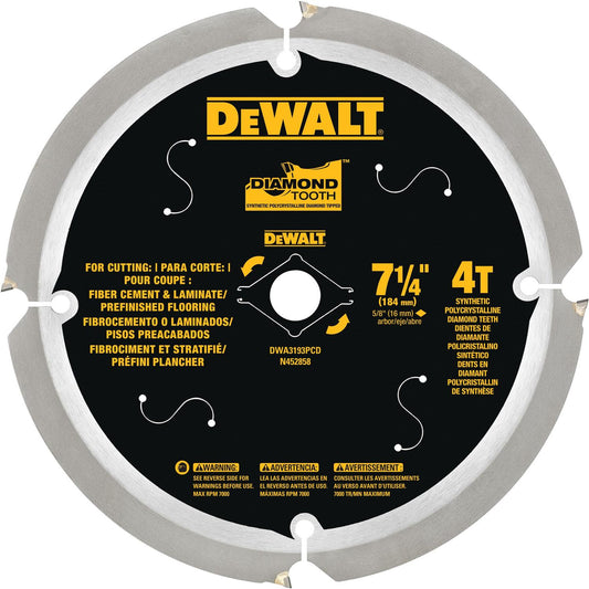 Disco de Sierra Para Fibrocemento 7 - 1/4'' 4 D - DeWALT - Herram.cl