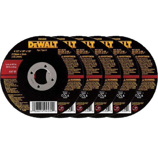 Pack 50 Discos de Corte Metal 4 - 1/2''x3x22,23mm - DeWALT - Herram.cl