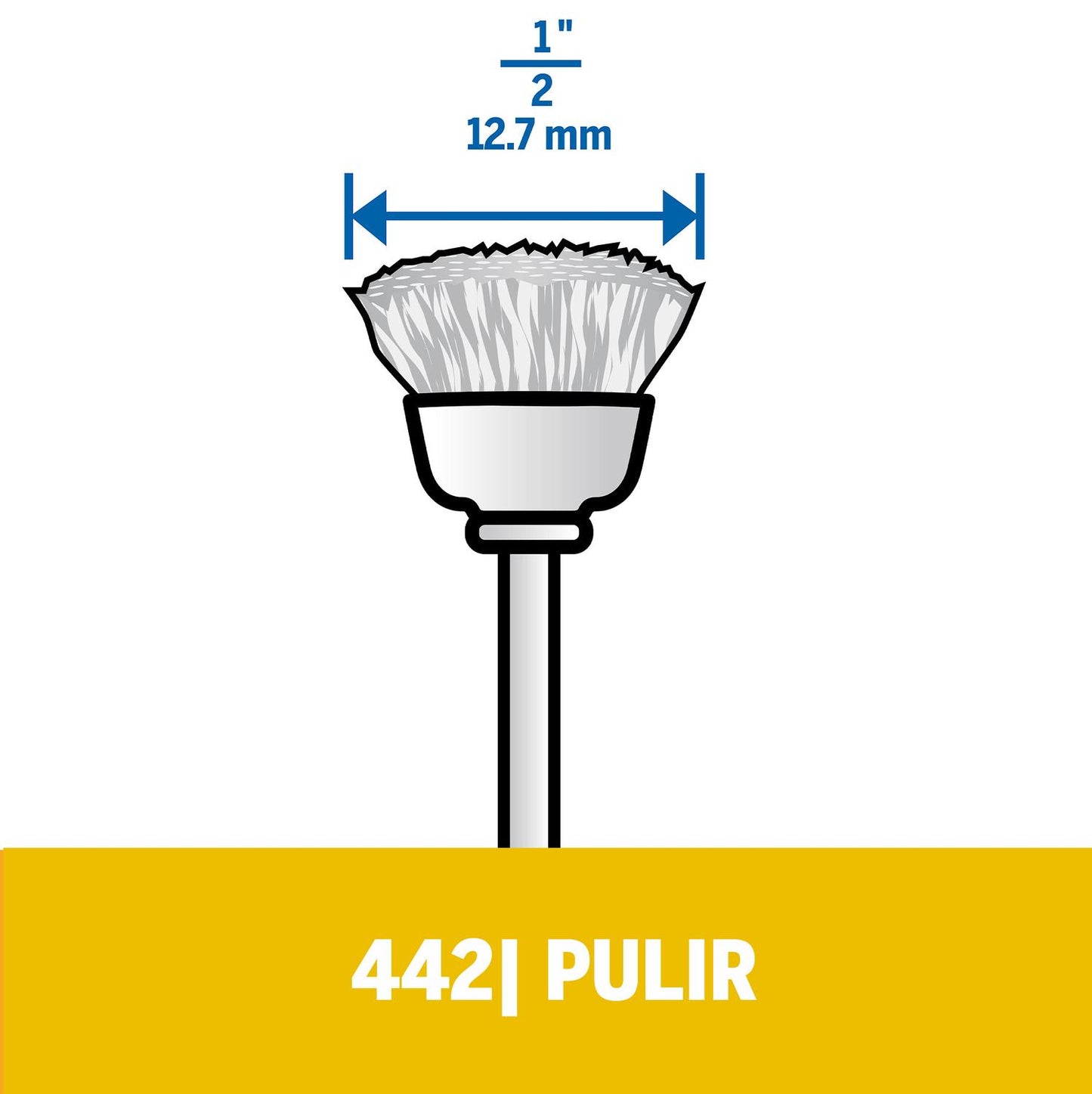 Cepillo de Acero al Carbono 12,7mm (442 - 02) 2 Pzas - Dremel - Herram.cl