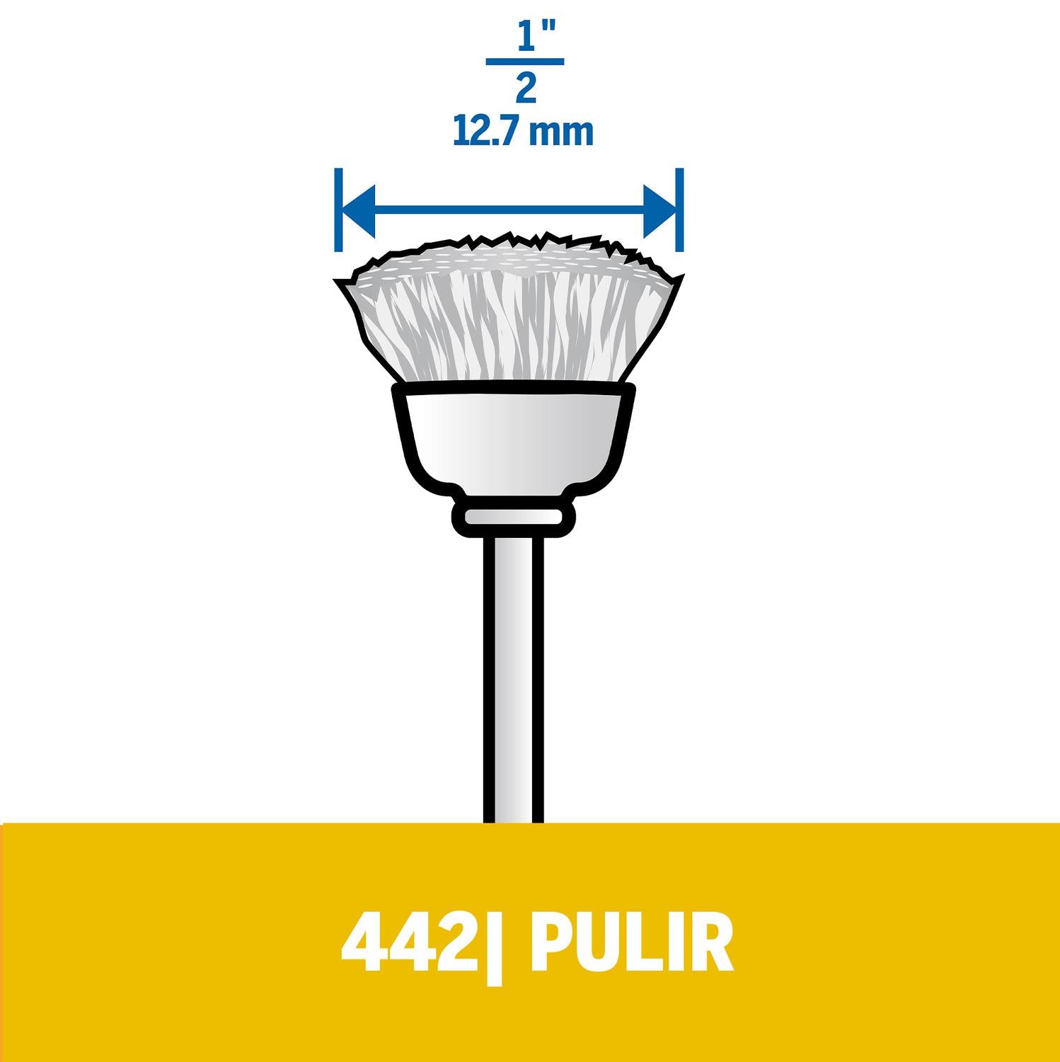 Cepillo de Acero al Carbono 12,7mm (442 - 02) 2 Pzas - Dremel - Herram.cl