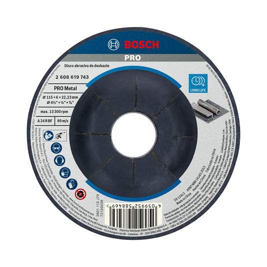 Disco De Desbaste Bosch Standard For Metal 4 1/2'' x 6,0mm - Herram.cl