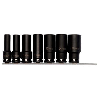 Juego de Dados de Impacto 1/2'' (10 - 27mm) 7 Pzas - Irimo - Herram.cl