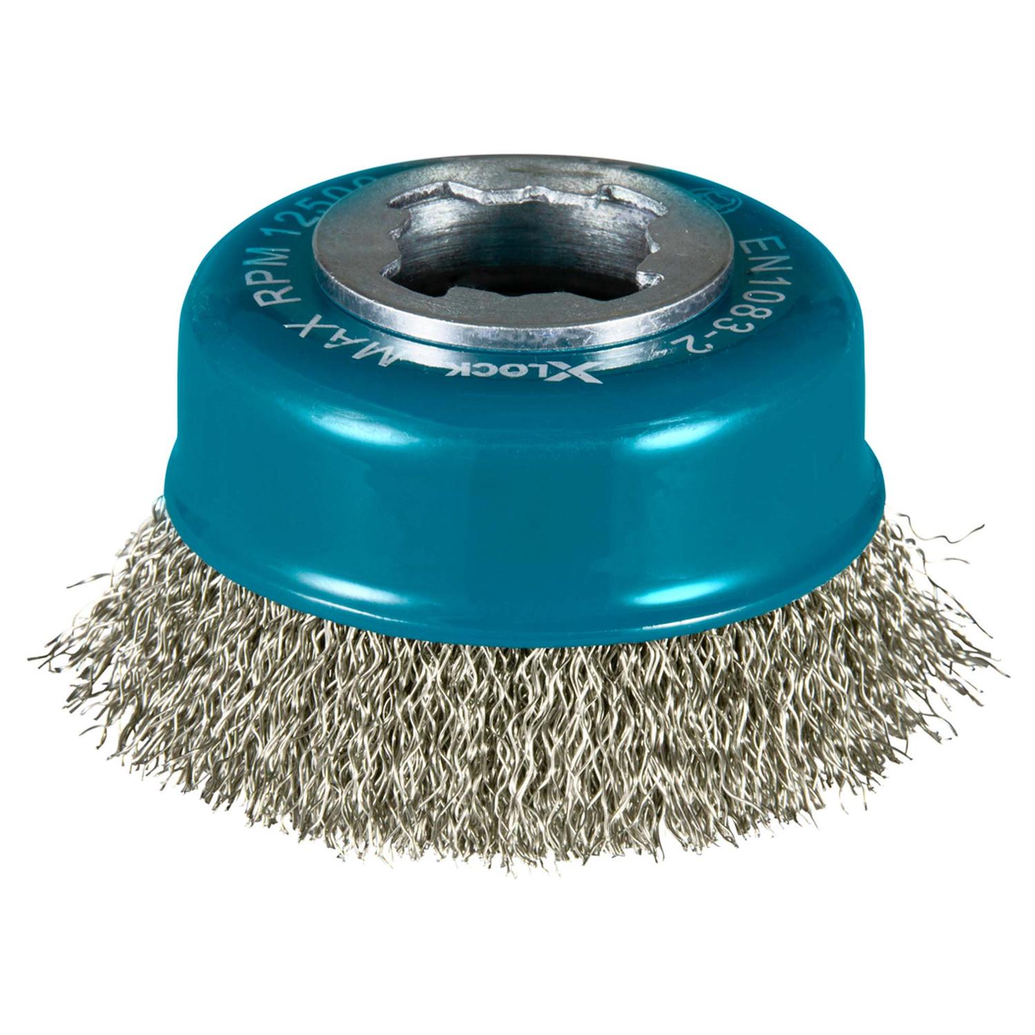 Grata Copa Acero Inox Rizado X - LOCK 75mm (3'') - Makita - Herram.cl
