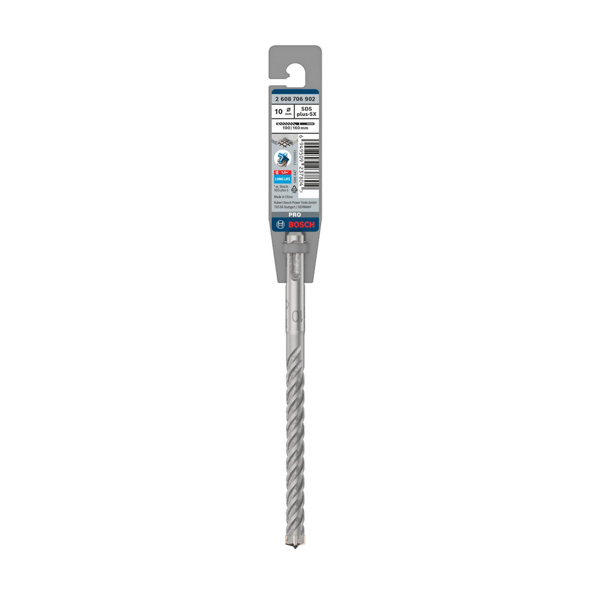 Broca Hormigón Bosch PRO SDS-Plus-5X 10x160mm 4 Filos - Herram.cl