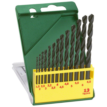 Juego Brocas para metal HSS - R (1,5 - 6,5mm)13 Pzas - Bosch - Herram.cl