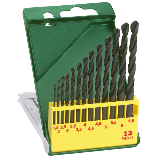 Juego Brocas para metal HSS - R (1,5 - 6,5mm)13 Pzas - Bosch - Herram.cl