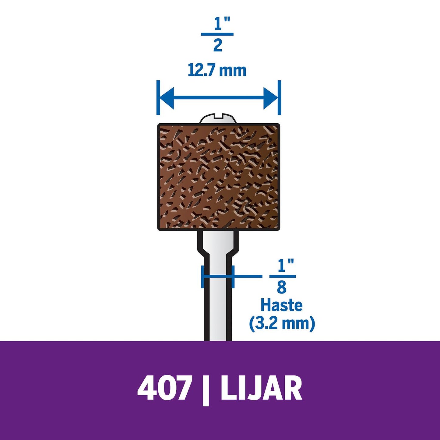 Mandril vástago Adaptador De Lijado De 12,7mm (407) - Dremel - Herram.cl