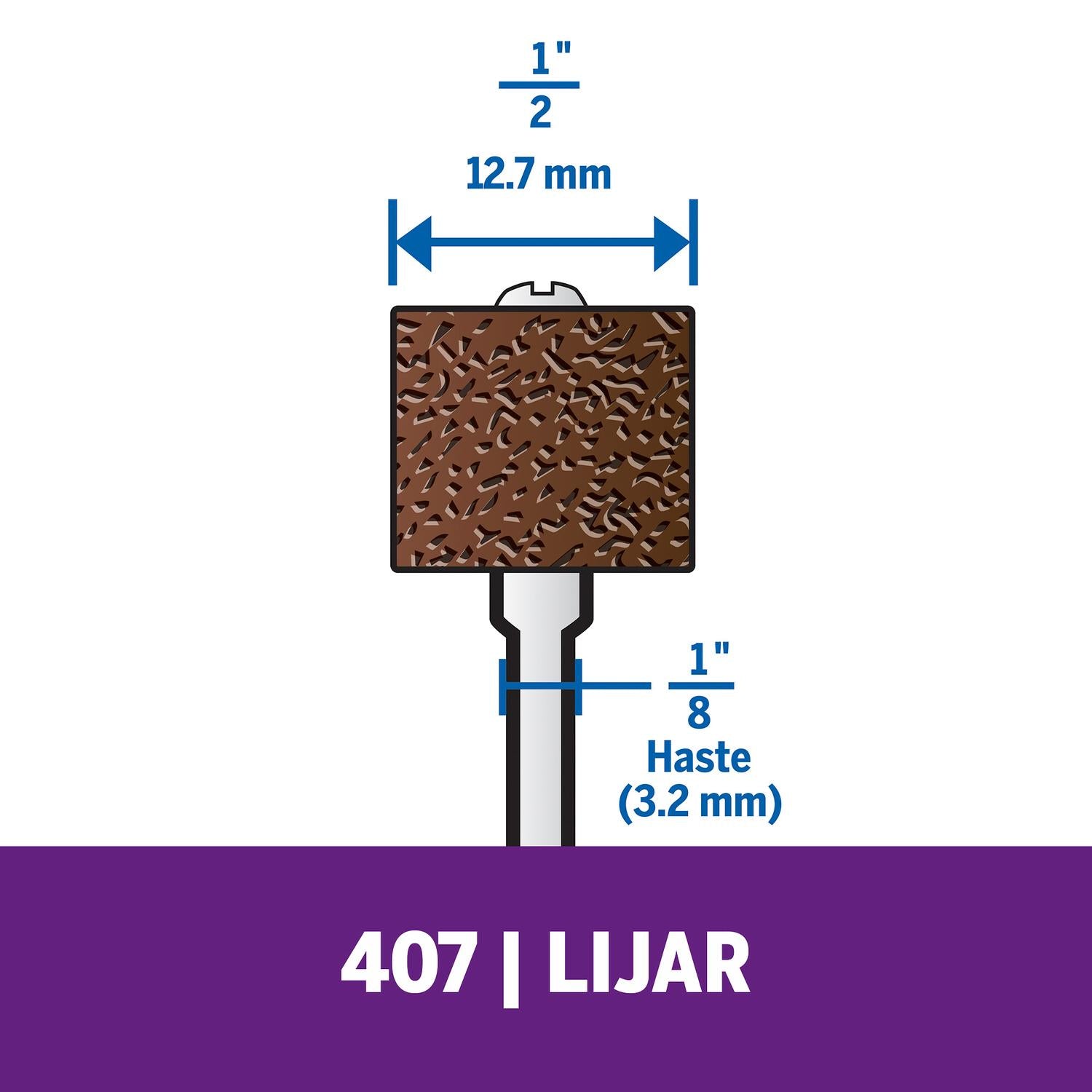 Mandril vástago Adaptador De Lijado De 12,7mm (407) - Dremel - Herram.cl