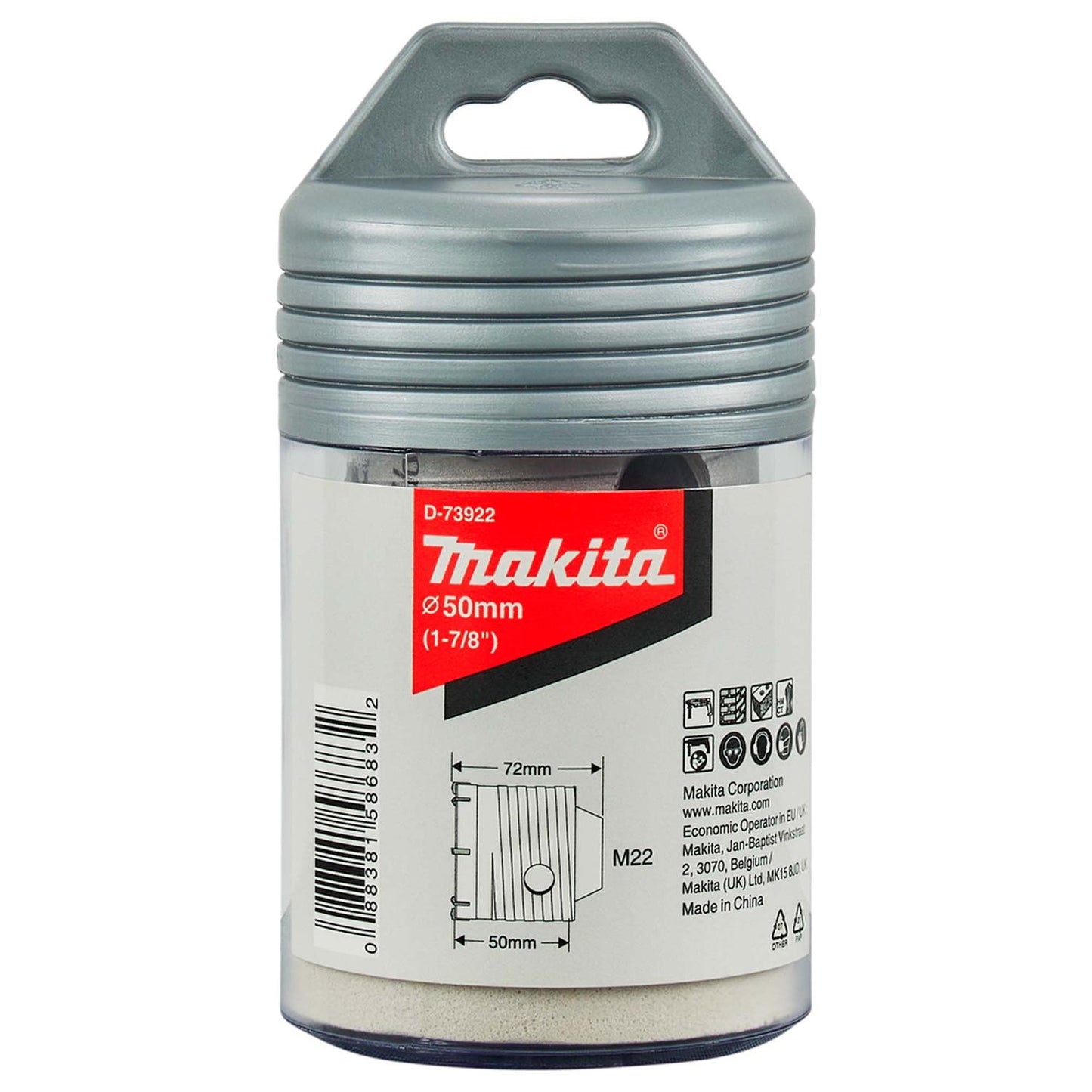 Broca Corona 50x72mm Toma M22 - Makita - Herram.cl
