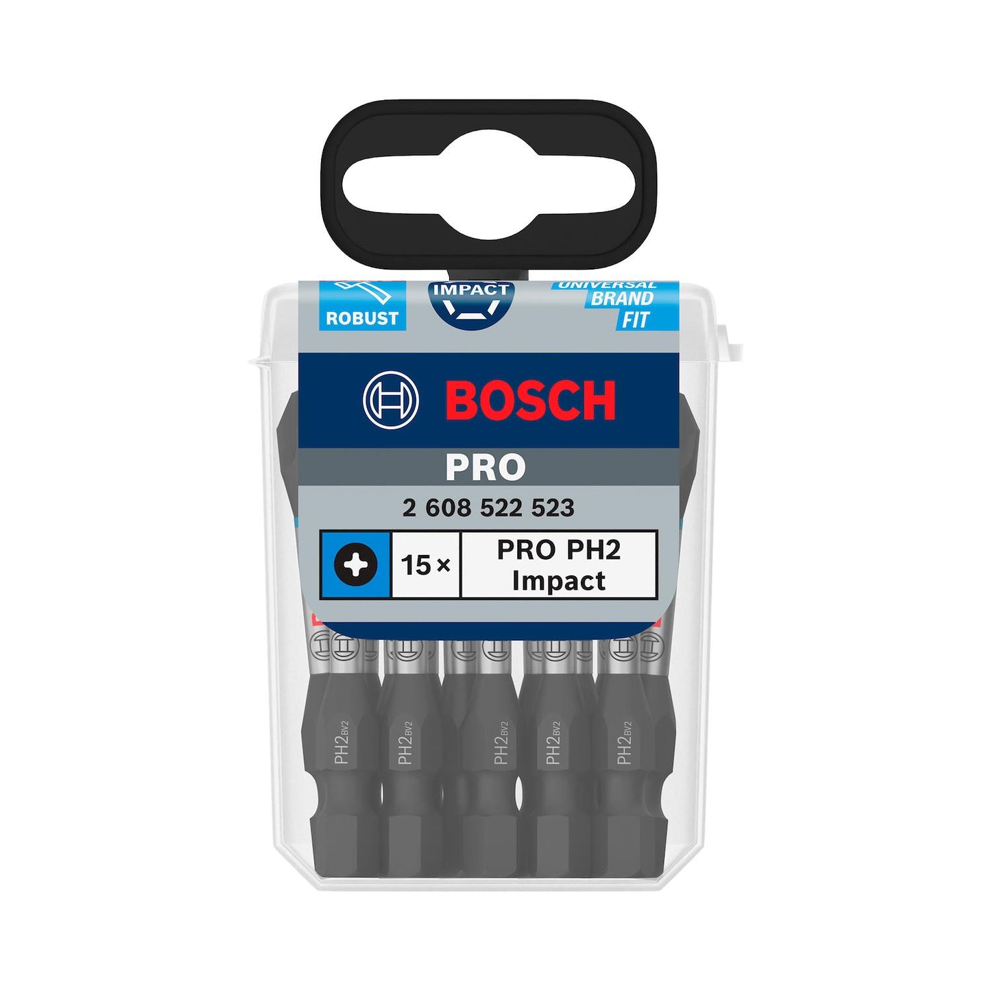 Puntas PRO Impact PH2x55mm 15 Pzas - Bosch - Herram.cl