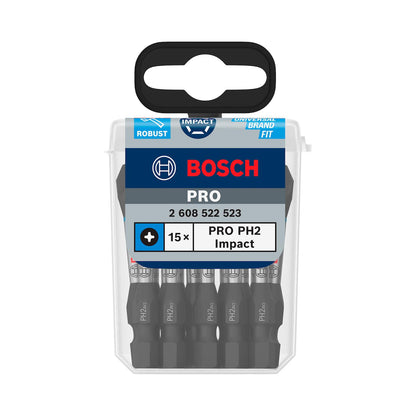 Puntas PRO Impact PH2x55mm 15 Pzas - Bosch - Herram.cl
