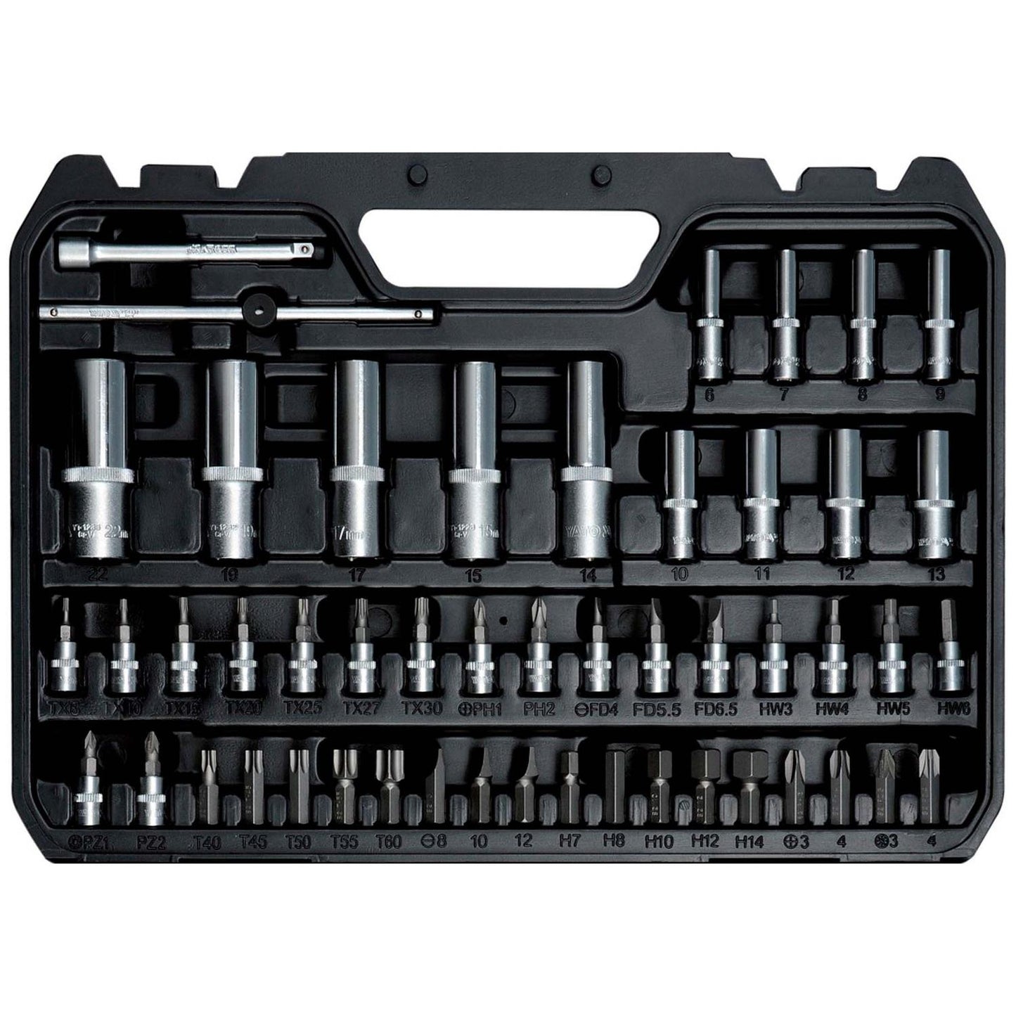 Juego de Dados 1/4'' y 1/2'' 108 Pzas - Yato - Herram.cl