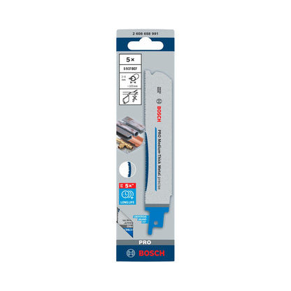 Hoja de sierra sable PRO Medium Metal 150mm 5 Pzas - Bosch - Herram.cl
