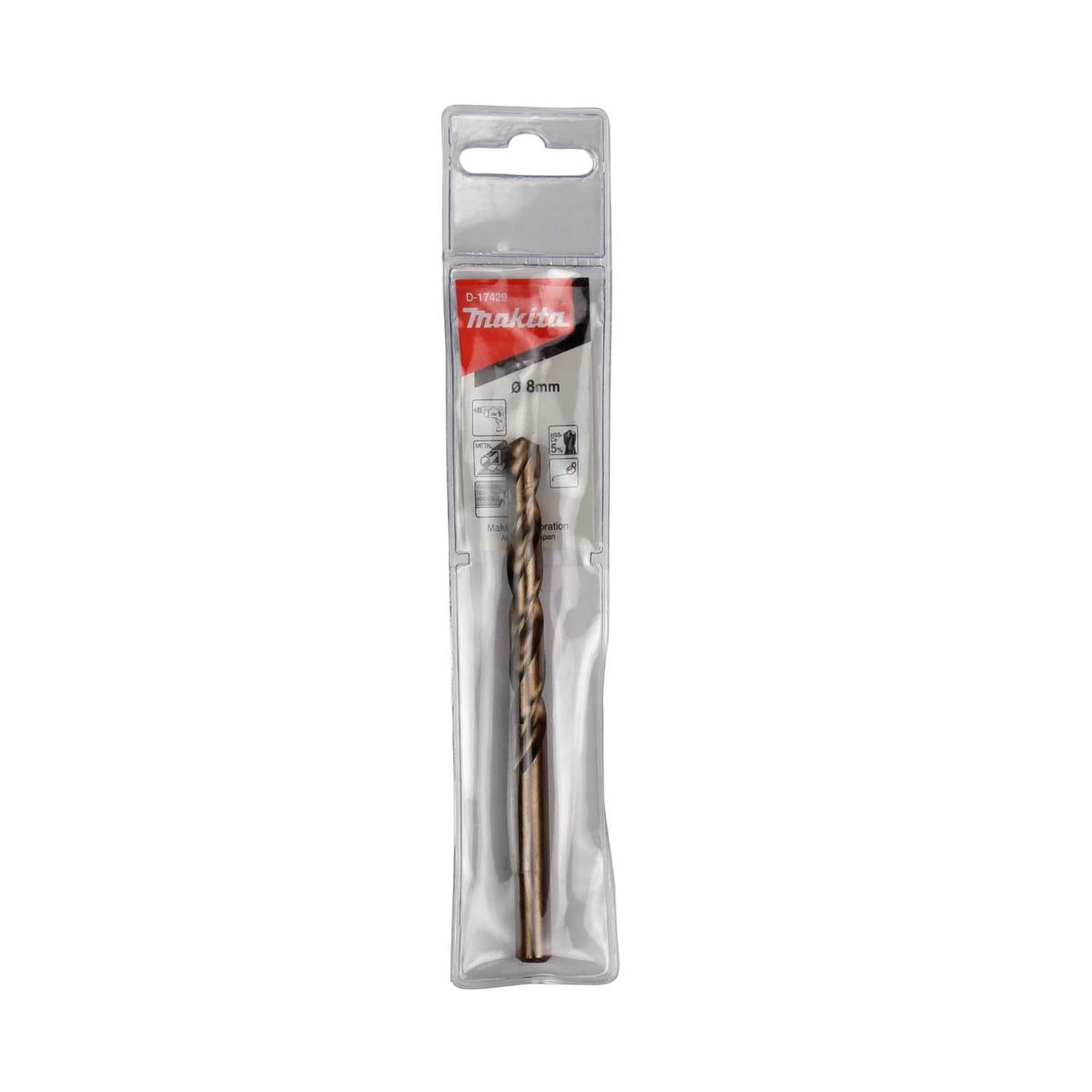 Broca Para Metal HSS - Co (Cobalto 5%) 8.0x117mm - Makita - Herram.cl