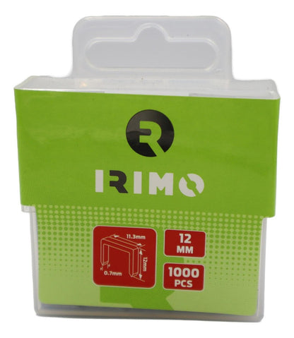 1.000 Grapas Estándar 0,7 X 11,3 X 12mm (1/2'') Irimo - Herram.cl