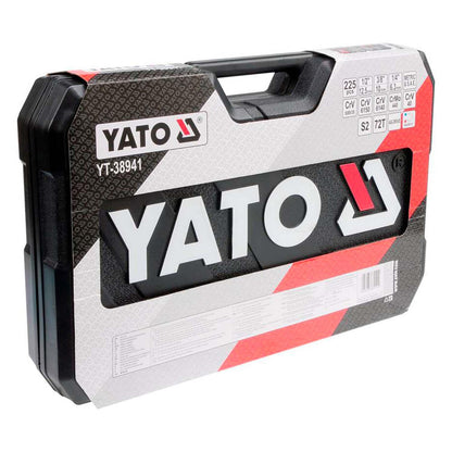 Juego de dados 1/4'';3/8'';1/2'' y herramientas 225 Pzs Yato - Herram.cl