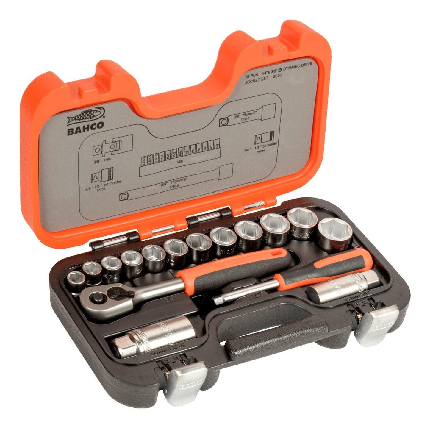 Juego De Dados De 3/8 Con Puntas De 1/4 34 Pzs. Bahco - Herram.cl