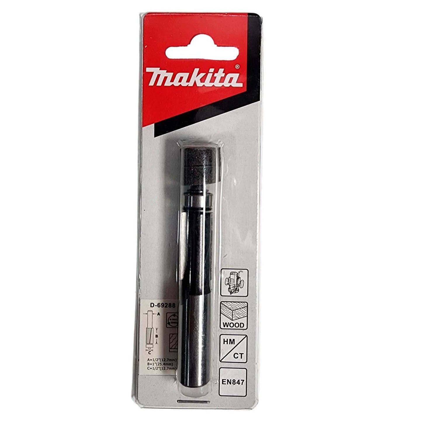 Fresa Recta 2 Filos 1/2''x1'' Toma 1/2'' Laminados - Makita - Herram.cl