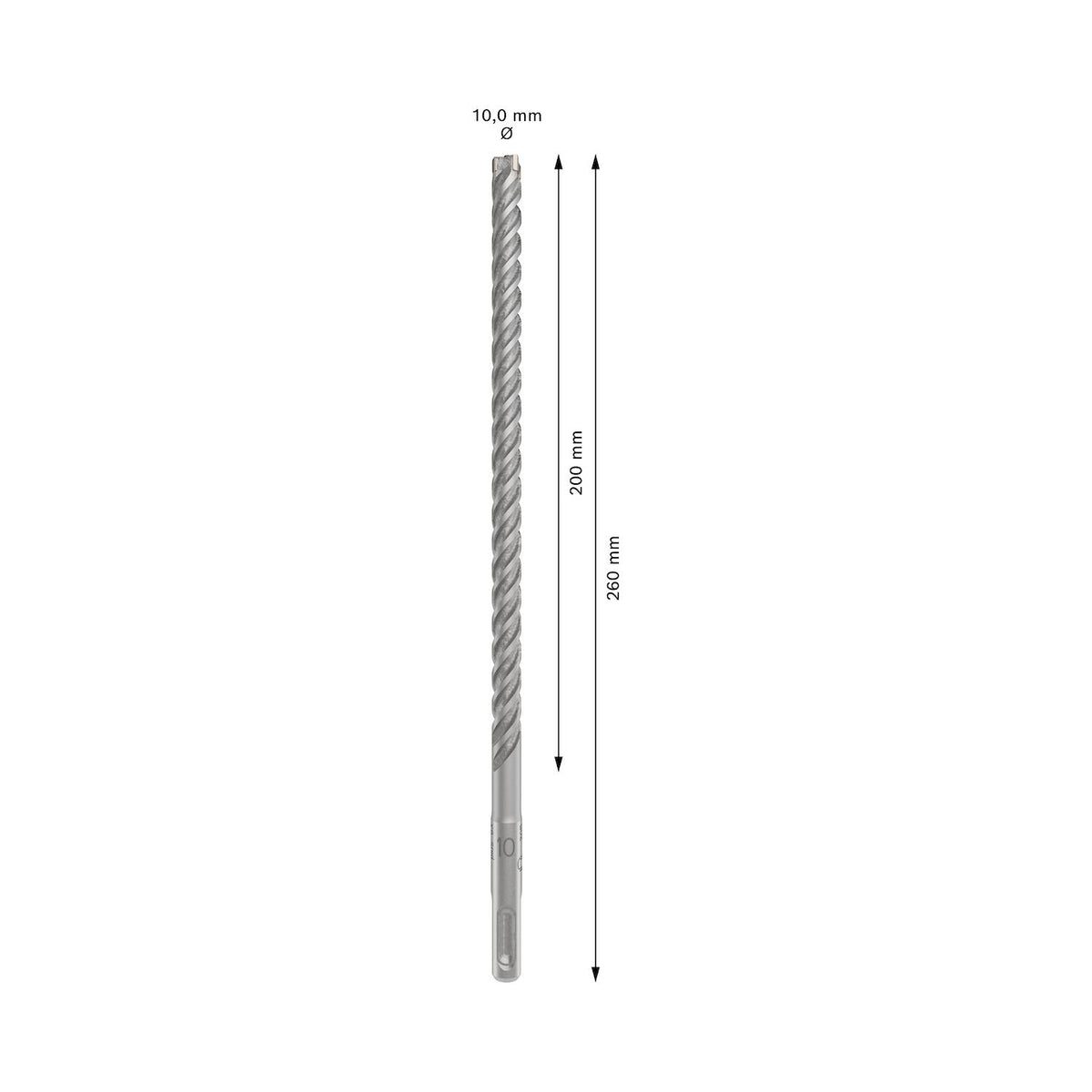 Broca Hormigón Bosch PRO SDS-Plus-5X 10x260mm 4 Filos - Herram.cl