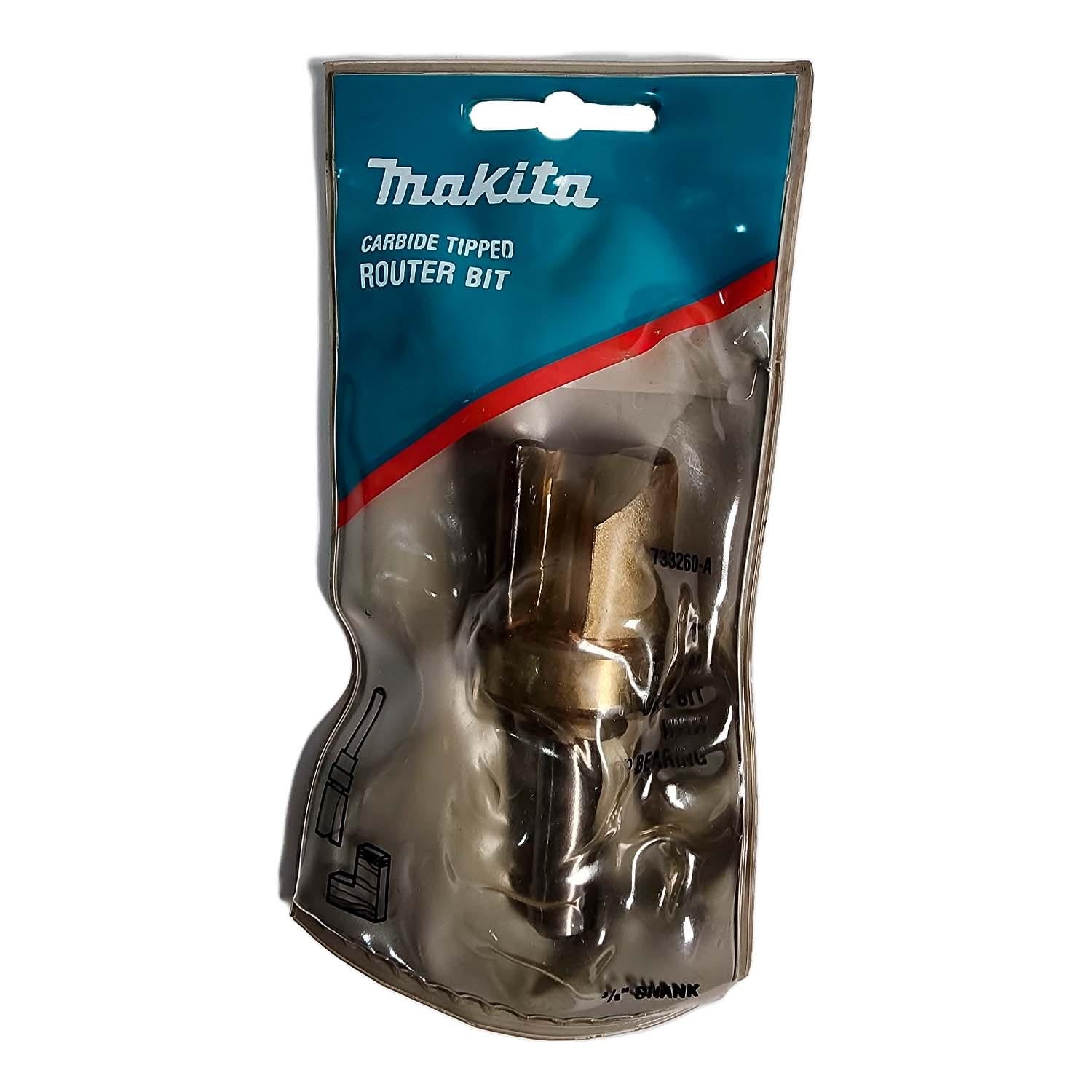 Fresa Recta 2 Filos 1''x1'' Toma 3/8'' C/Rodamiento - Makita - Herram.cl
