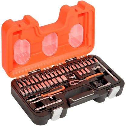 Juego de dados + Chicharra 1/4'' 46 Pzas - Bahco - Herram.cl