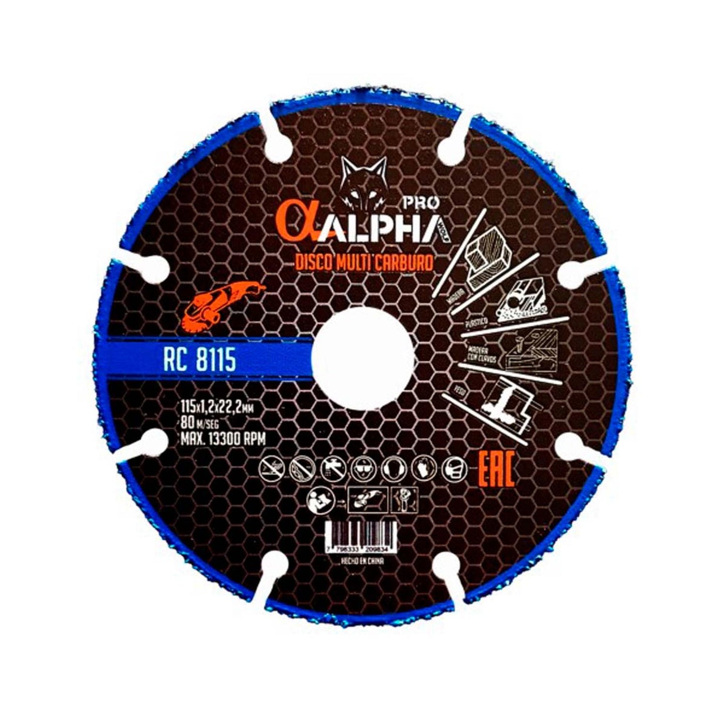Disco Diamantado Para Madera 4 - 1/2''x1,2mm - Alpha Pro - Herram.cl