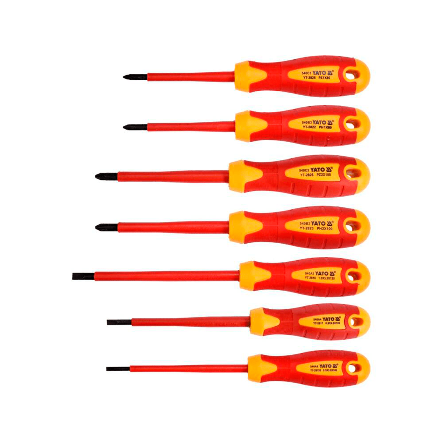 Set Desatornilladores Aislados 1000 V 7 Pzas - Yato - Herram.cl